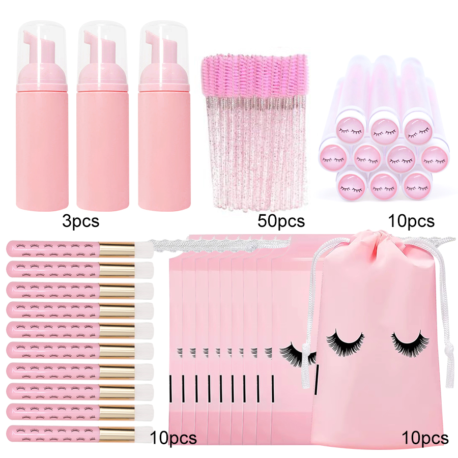 Eyelash Extension Aftercare - Zestaw 83 szt. szamponów do rzęs,