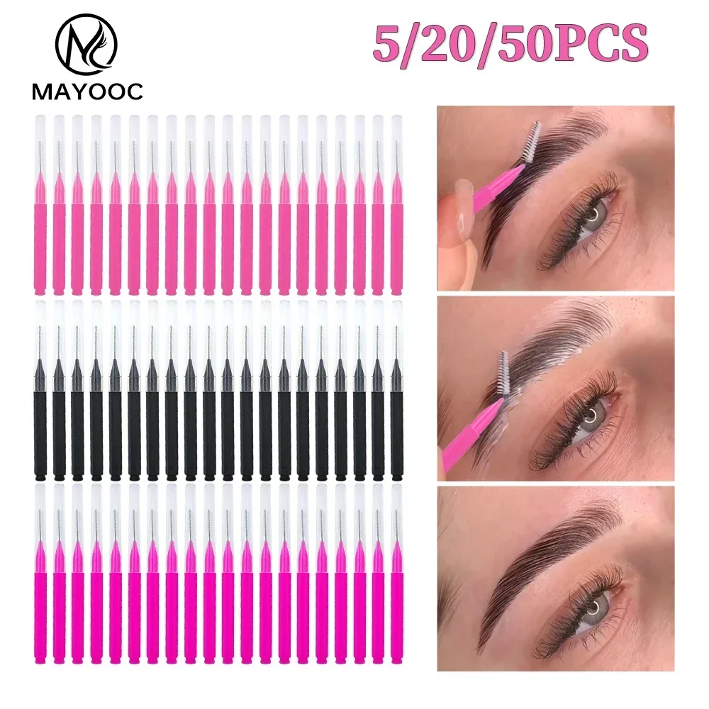 Eyelash Extension Aftercare - 5/10/50 sztuk Mini szczoteczka do brwi
