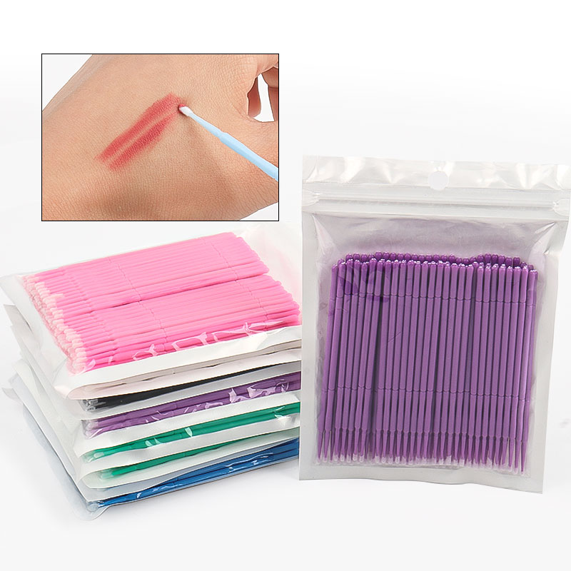 Eyelash Extension Remover - 100 SZT./Worek Bambusowe Patyczki do Czyszczenia