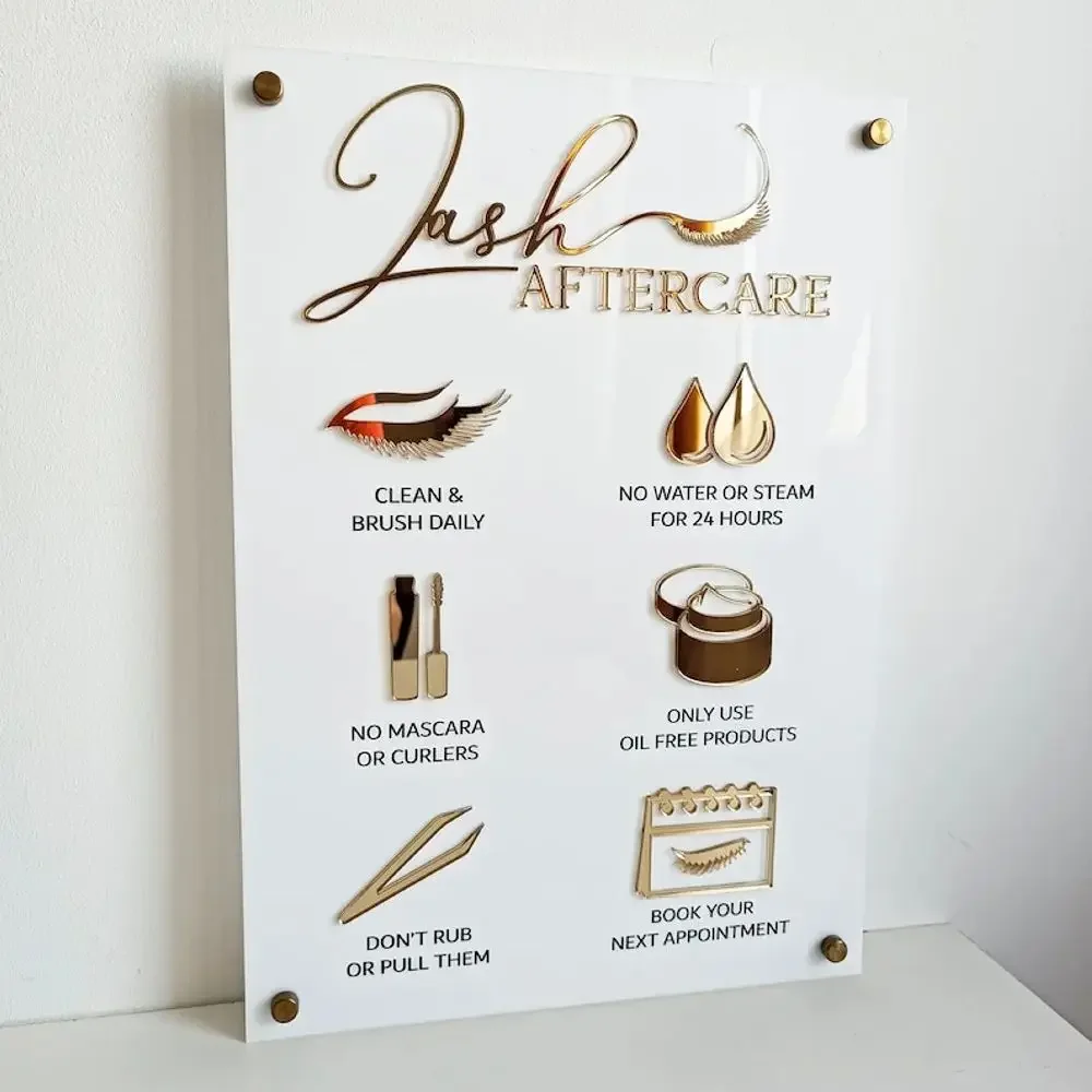 Znak pielęgnacji przedłużania  – Eyelash Extension Aftercare recenzja i cena